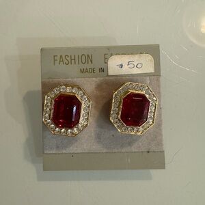 Vintage rhinestone earrings